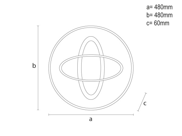 LED stropná lampa + diaľkový ovládač 90W - J1359/W 11
