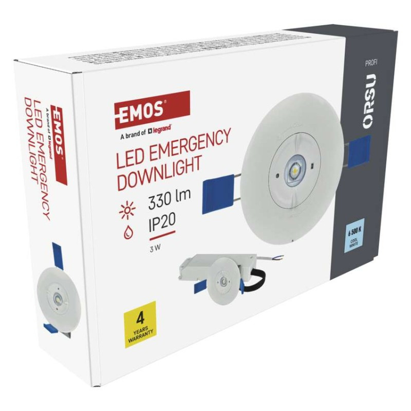 LED Núdzové svietidlo ORSU 2W 300lm 3H 12