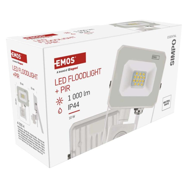 LED reflektor SIMPO, 10W, PIR, neutrálna biela 9