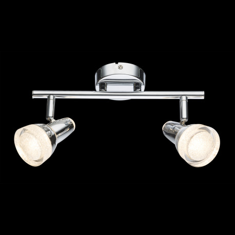 Nástenné svietidlo, kov, chróm, plast, chróm, sklenené kryštály číre, DxŠxV: 275x80x170, vrátane 2xL 1