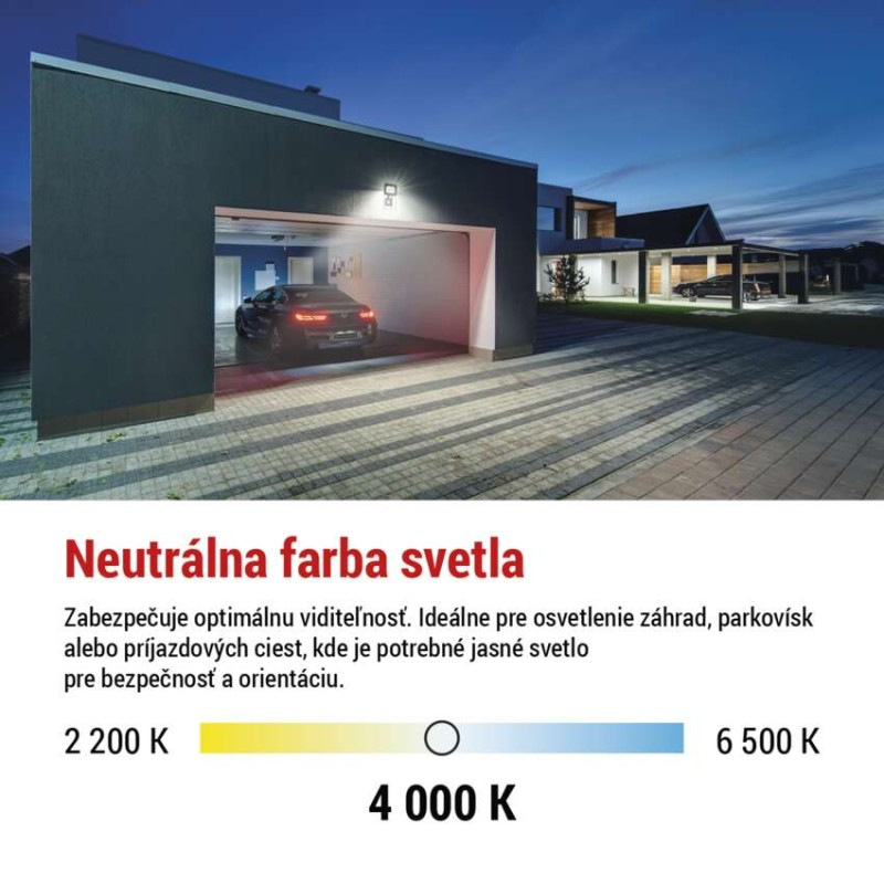 LED reflektor TAMBO so senzorom pohybu, 50 W, 5000 lm, čierny 9