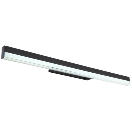 Nástenné svietidlo, kov čierny, hliník čierny matný, akryl biely, kolískový spínač na výrobku, fixác 16