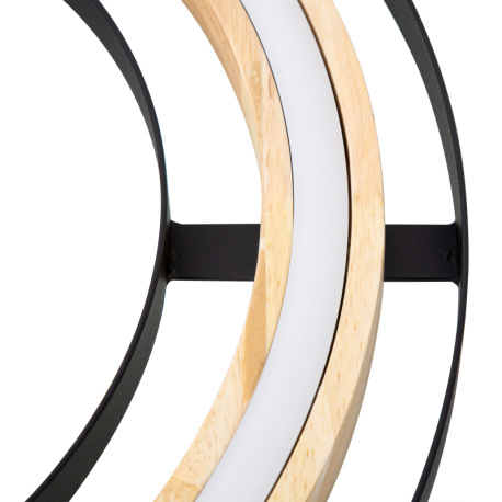 Stropné svietidlo, kov čierny matný, bambus prírodná farba, stmievateľné, niekoľko úrovní pomocou ná 2