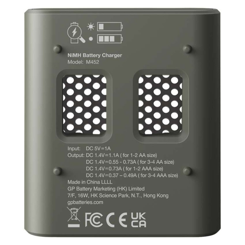 GP nabíjačka batérií Speed M452 + 4AA ReCyko 2600 7