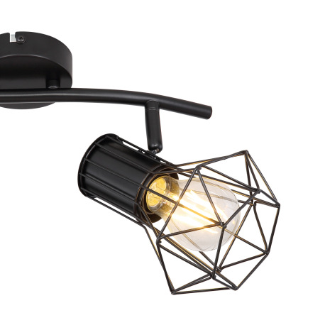 Nástenné svietidlo, kov čierny, DxŠxV: 340x130x190, bez žiaroviek 2xE27, max. 40W 230V 19