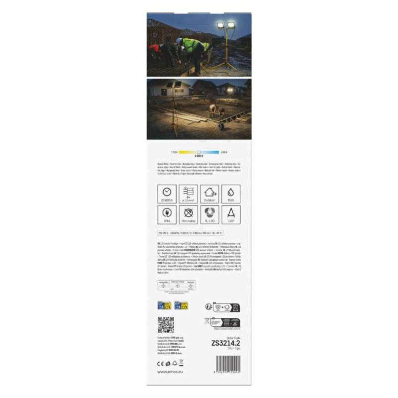 LED reflektor GLARO, 2×50W + trojnožka, neutrálna biela 11