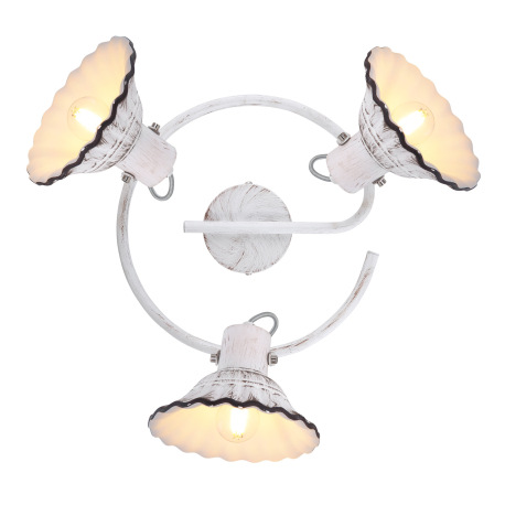 Stropné svietidlo, kov biely a čierny, keramika biela a čierna, Ø520, V: 250, bez žiaroviek 3xE27, m 2