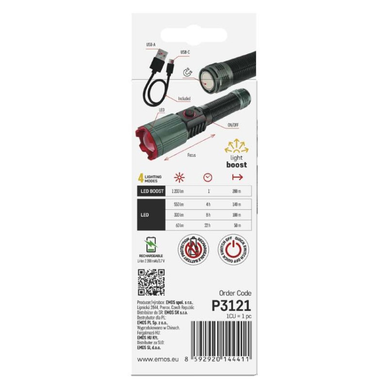 LED nabíjacie kovové svietidlo 1200 lm, 2200 mAh 10