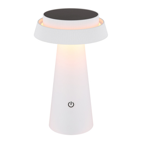 Solárne sv., plast biely, plast čierny, dotykový stmievač, pamäť, bez adaptéra a kábla USB, bat. CR1