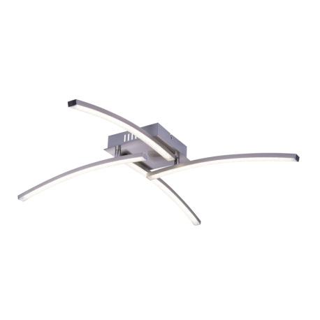 Stropné svietidlo, nikel, plast, akrylové krištále, pohyblivé, krokový spínač, fixácia farieb, DxŠxV