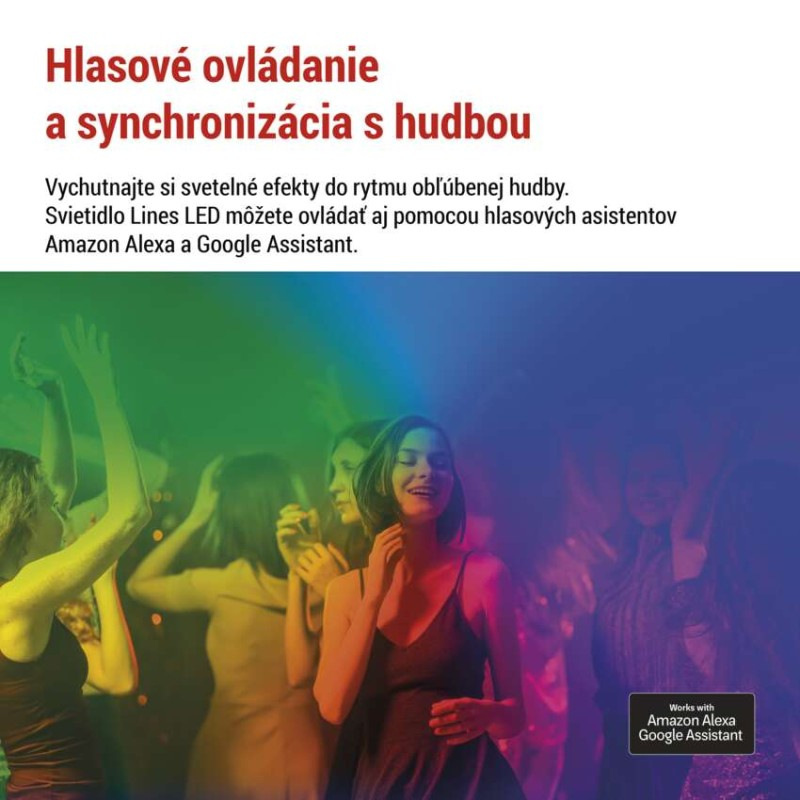 GoSmart LED svietidlo Lines white, 9 dielov, 34 W, RGBIC stmievateľné, WiFi 3