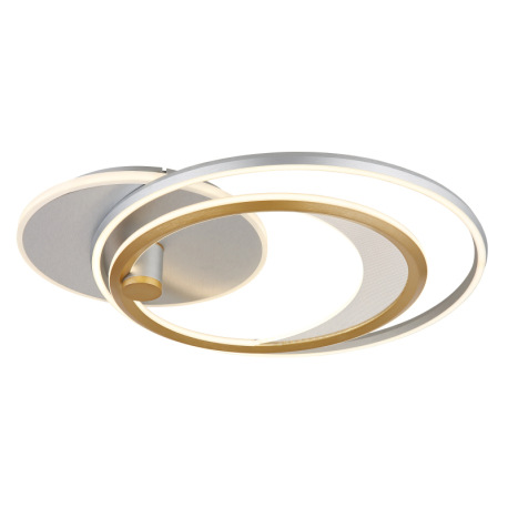 Stropné svietidlo, hliník strieborný a zlatý, akryl číry, plast biely, stmievateľné, niekoľko úrovní 7