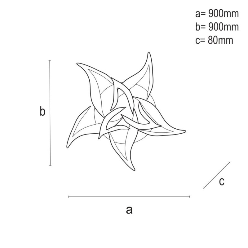 LED stropný luster + diaľkový ovládač 180W - J3337/CH 2