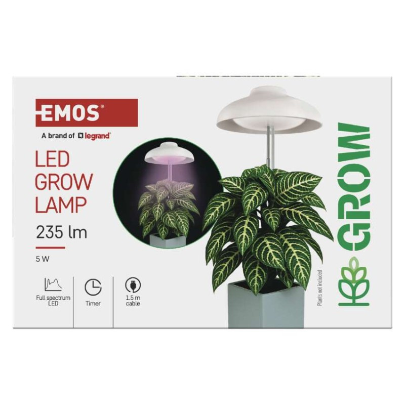 LED GROW pestovateľská lampa 5 W, časovač, biela 7