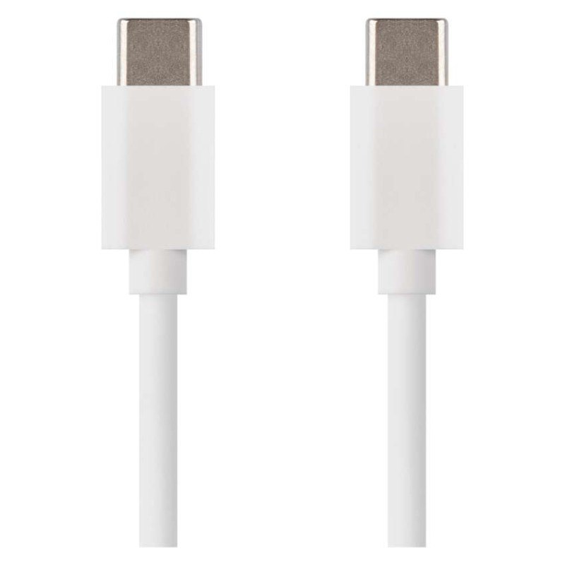 Nabíjací a dátový kábel USB-C 2.0 / USB-C 2.0, 1 m, biely