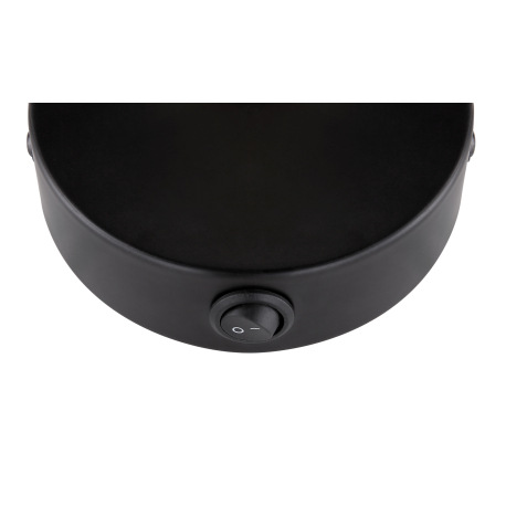 Nástenné svietidlo, kov čierny, kov imitácia dreva, vypínač, ŠxV:120x165, V:160, bez žiarovky 1xE27, 5