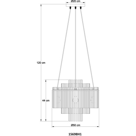 Závesná lampa, matný čierny kov, tyčky z dymového skla, čierny PVC kábel, výškovo nastaviteľná, ø: 5 12