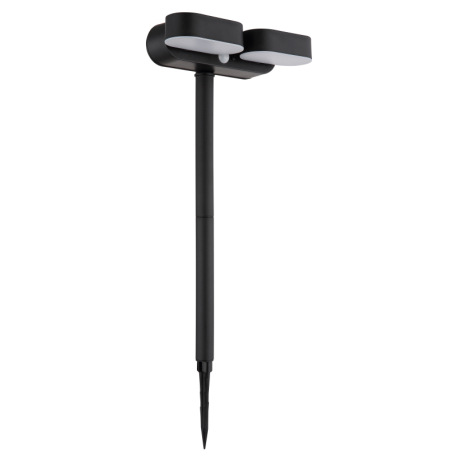 Solárne sv., plast čierny/biely, vypínač, bat. CR18650 1200mAh 3,7V, IP44, možnosť zapichnúť alebo z 3