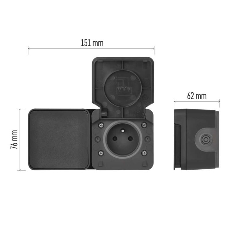 EMOS Cyklone komb. zás+prep. Č.6 nástenný IP55 14