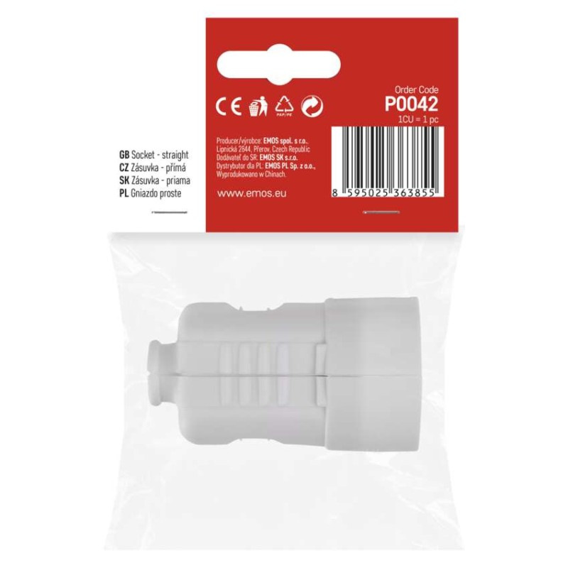 Zásuvka pre predlžovací kábel, biela 5