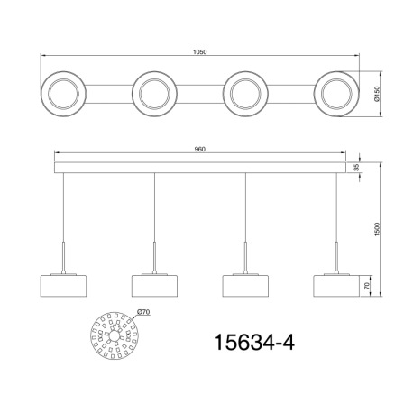 Závesné svietidlo, čierny matný kov, dymové sklo, číry akryl, čierny PVC kábel, možnosť skrátenia vý 11