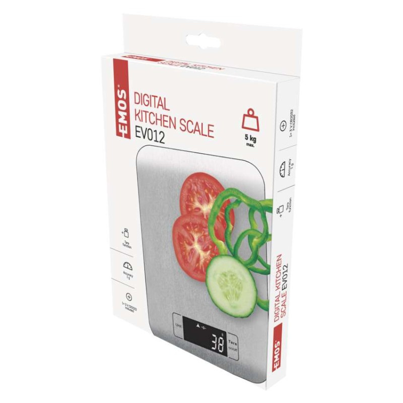 Digitálna kuchynská váha EV012, strieborná 1