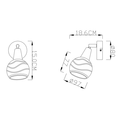 Nástenné svietidlo, nikel matný, satinované sklo, ŠxV: 100x150, H: 190, vrátane žiarovky 1xE14 LED 5 4