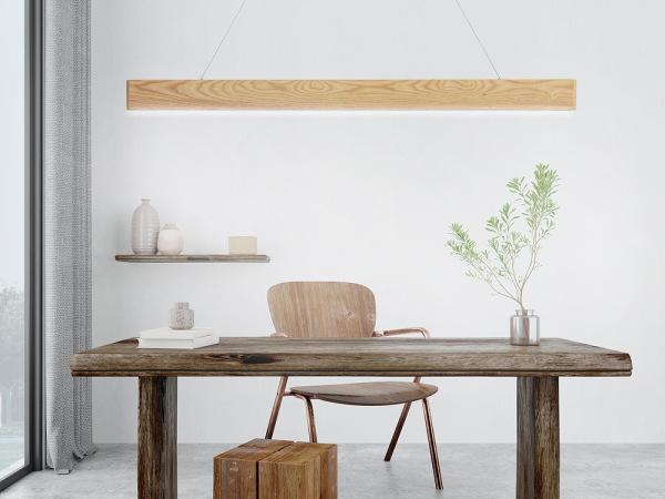 Drevený luster na lanku z masívneho dreva LED 22W / 1200 - WRL0121 7