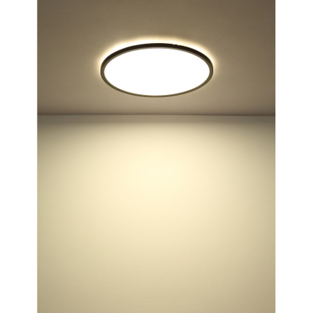 Stropné svietidlo, plast čierny, plast satinovaný, plast biely, podsvietenie, 3 úrovne osvetlenia po 20