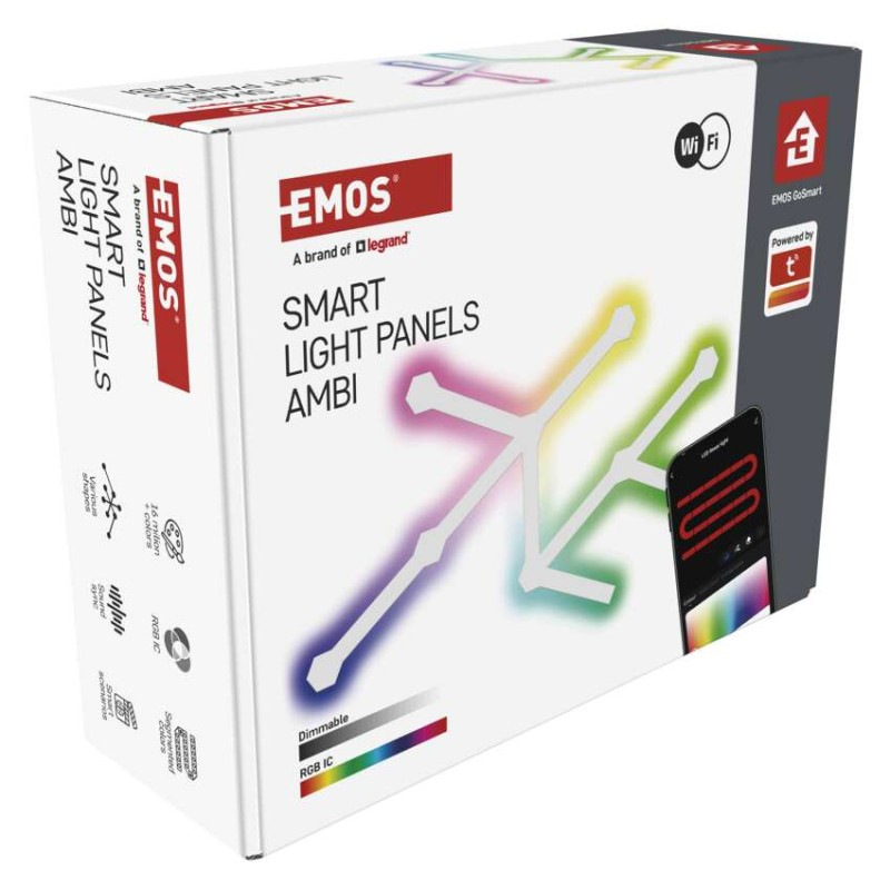 GoSmart LED svietidlo Lines white, 9 dielov, 34 W, RGBIC stmievateľné, WiFi 13