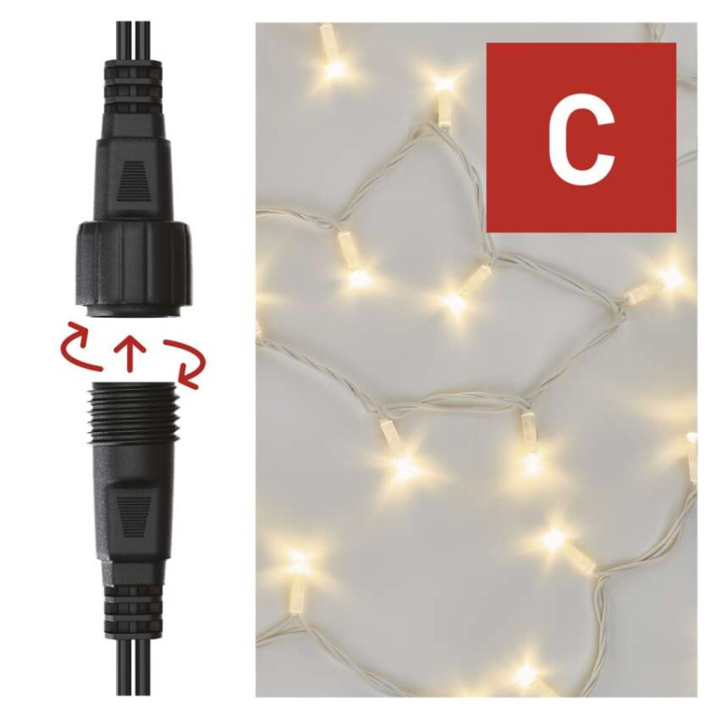 Profi LED spojovacia reťaz biela, 5 m, vonkajšia aj vnútorná, teplá biela 4