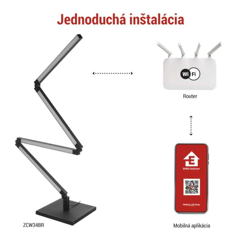 GoSmart LED stojaca lampa, čierna, 175 cm, teplá biela / RGBIC WiFi 4
