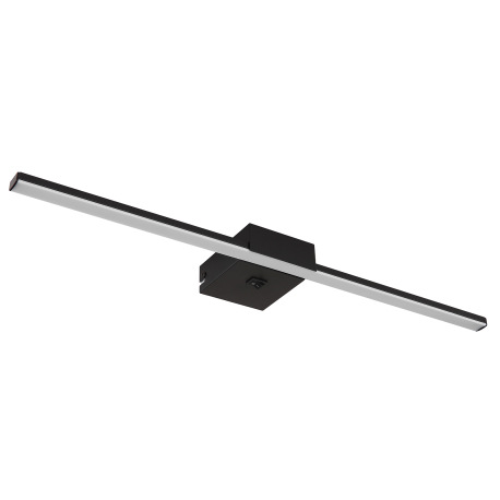 Nástenné svietidlo kov čierny, hliník čierny matný, plast biely, kolískový vypínač na výrobku, ŠxV: 2