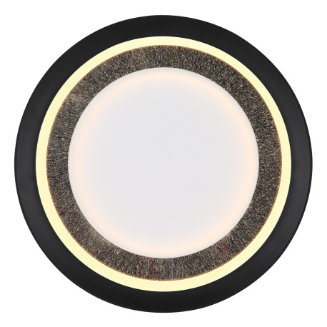 Stropné svietidlo kov biely, akryl zrkadlový, silikón opál, hliník čierny matný, dekoratívny disk s 3