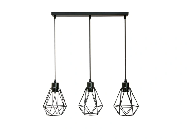 Závesné kovové svietidlo 3 x E27 - ME0012-3 4
