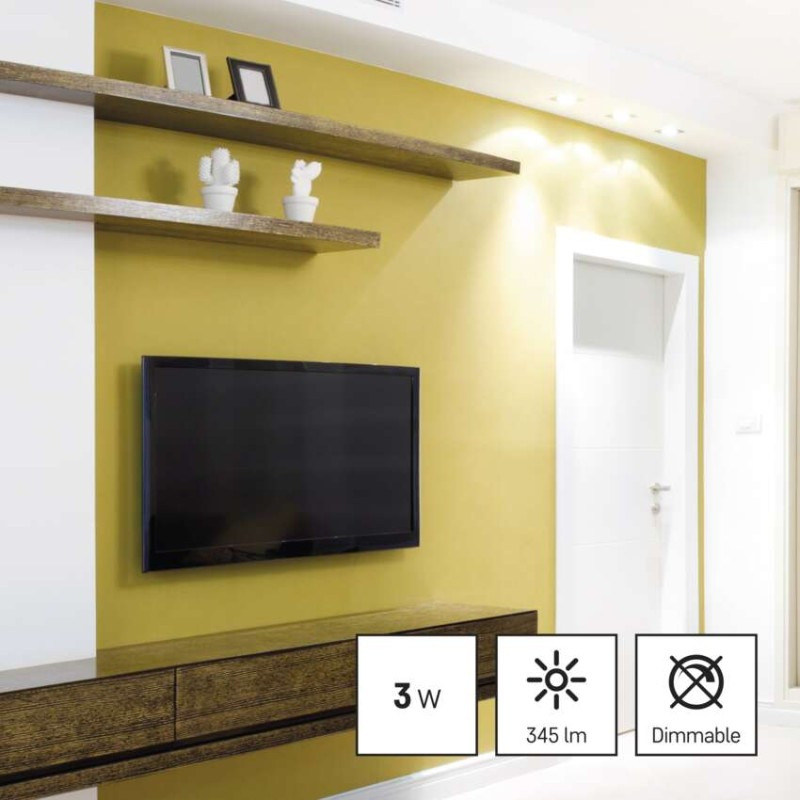 LED žiarovka Classic MR16 biela/ GU10 / 3 W (32 W) / 345 lm / Studená biela 4