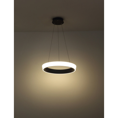 Závesné svietidlo, kov antracit, akryl antracit a biely, nočné svetlo, funkcia pamäte, stmievateľné, 7