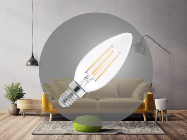 LED žiarovka 6W - C37 / E14 / SMD / 4000K - ZLF723 3