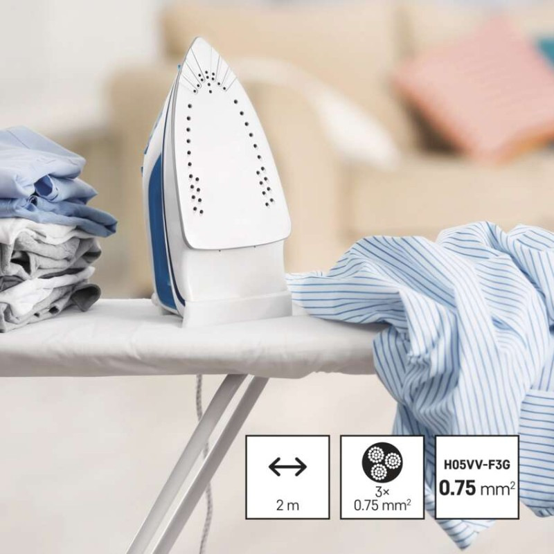 Flexo šnúra PVC 3× 0,75mm2, 2m, biela 2