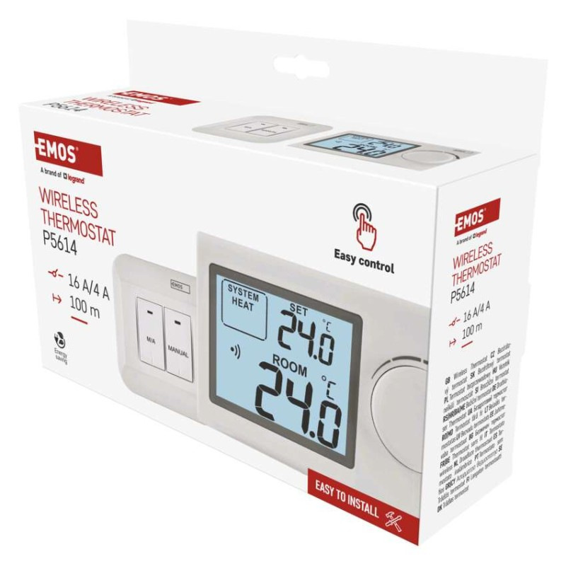 Izbový manuálny bezdrôtový termostat P5614 4