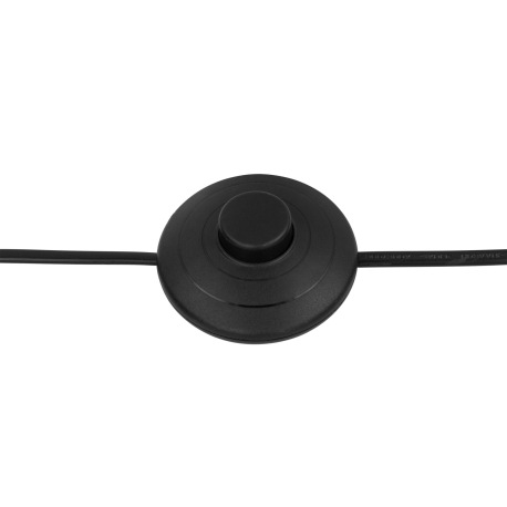 Stojanové svietidlo, čierny kov, bez tienidla, kábel: 1.8m, vypínač, Ø250, V: 1400, bez žiaroviek 3x 5