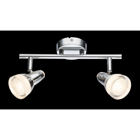 Nástenné svietidlo, kov, chróm, plast, chróm, sklenené kryštály číre, DxŠxV: 275x80x170, vrátane 2xL 7