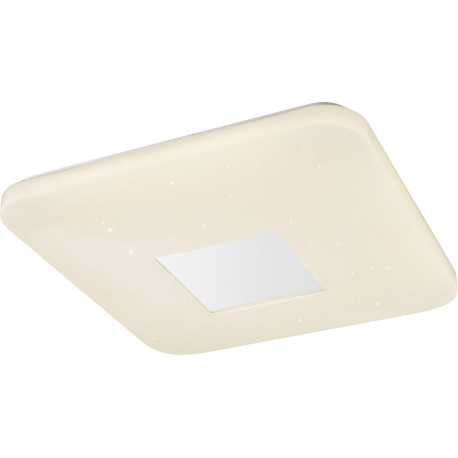 Stropné svietidlo, kov biela, biely akryl, chróm, stmievateľné, diaľkové ovládanie, fixácia farieb, 13