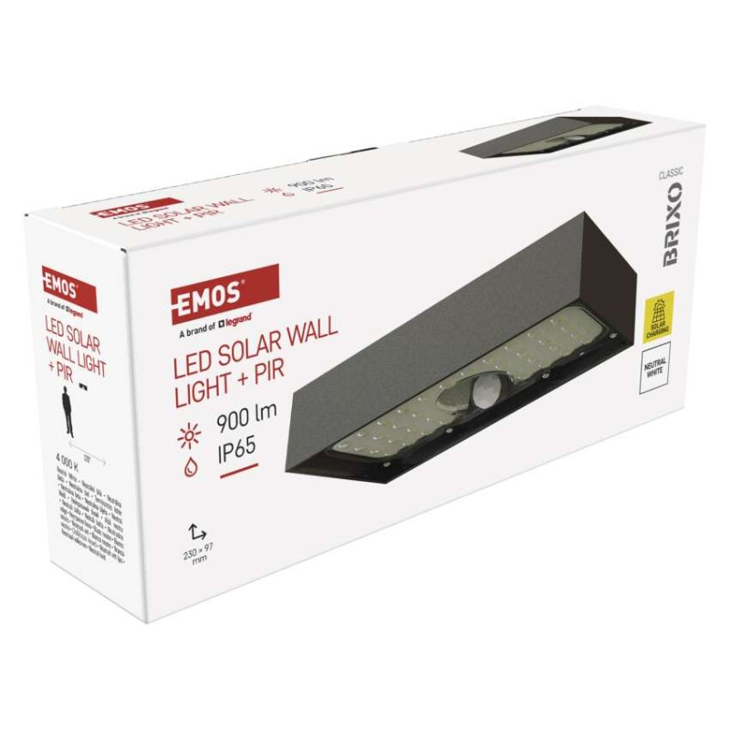 LED solárne svietidlo BRIXO so senzorom pohybu, neutrálna biela 9