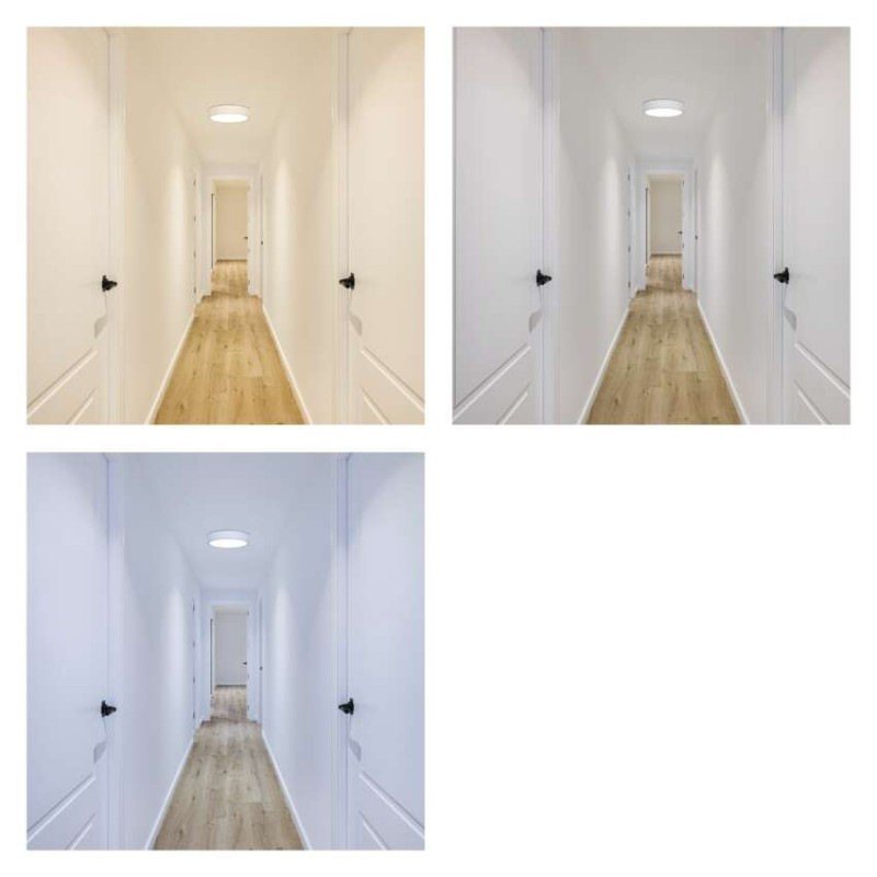 LED prisadené svietidlo, kruhové, biele, 21W, CCT 4