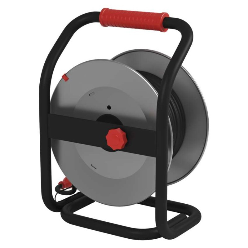 Vonkajší predlžovací kábel na bubne 25 m / 4 zás. / čierny / guma-neoprén / 230V / 1,5 mm2 11