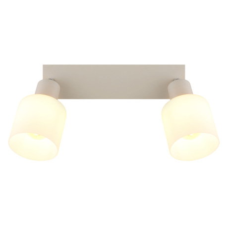 Nástenné svietidlo, kov, piesková matná, kov chrómovaný, sklo biele, DxŠxV: 280x80x185mm, bez žiarov 13