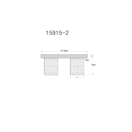Stropné svietidlo, MDF, vzhľad tmavého dreva, dymové farebné sklo, číry gradient, DxŠxV: 410x160x180 7