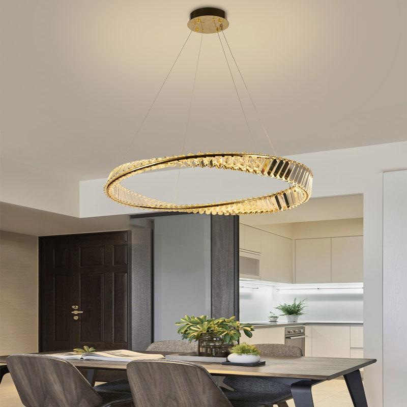 LED krištáľový luster + diaľkový ovládač 50W - J6350/GCH 1