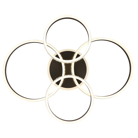 Stropné svietidlo, kov a hliník titánová farba, plastové krištále, akryl biely, stmievateľné, niekoľ 11